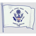 U.S. Coast Guard Decal - 4.25" x 5" - "USCG" Flag