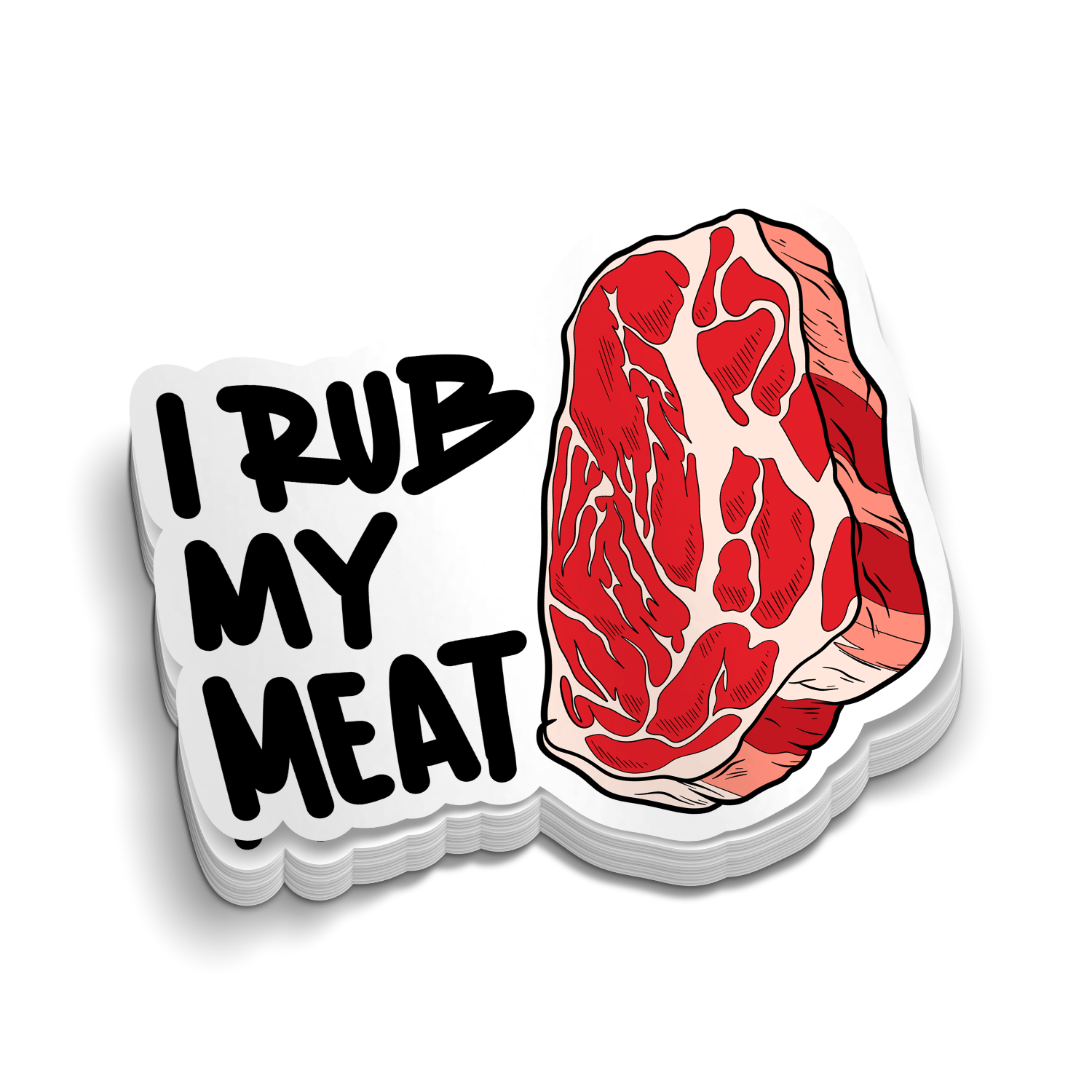 Rub Meat - Hard Hat Decal