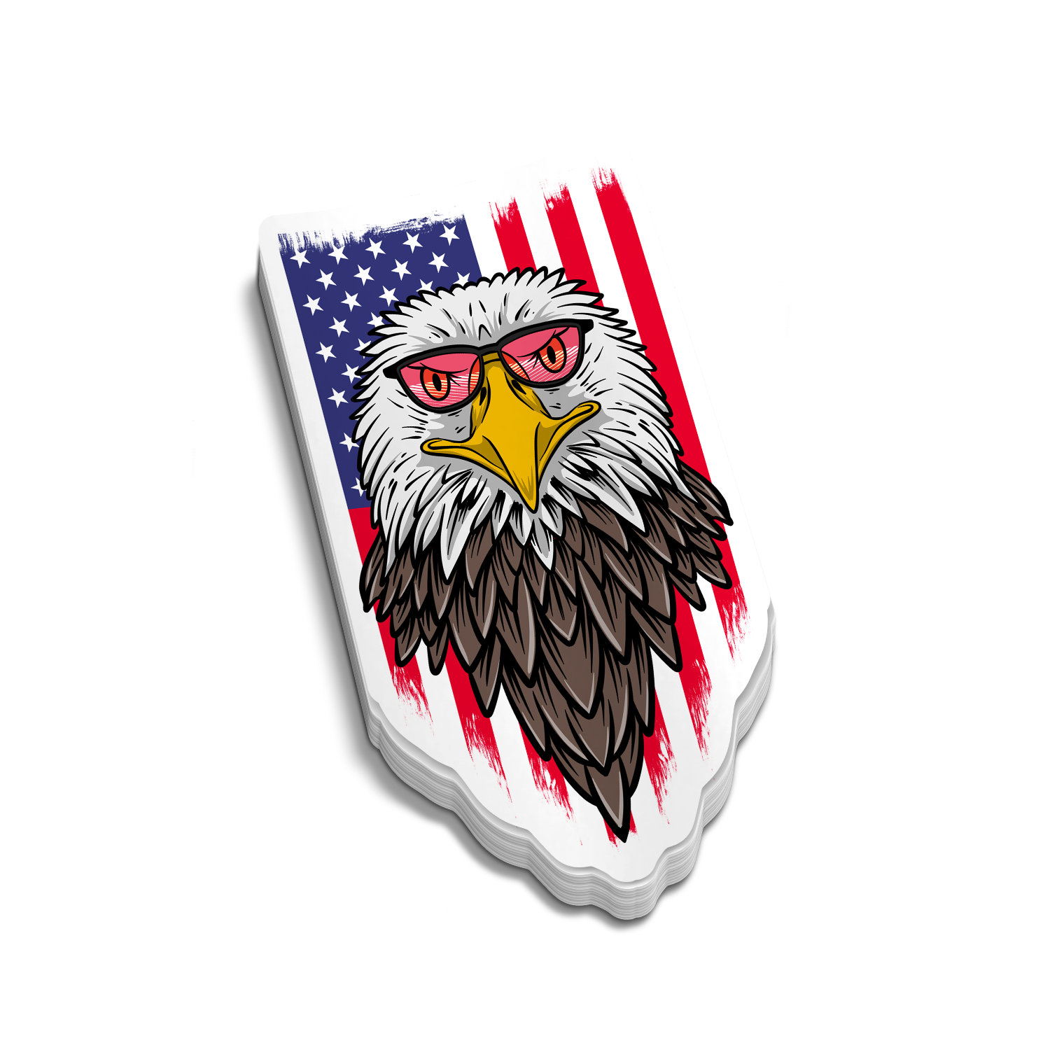 Patriotic Eagle - Hard Hat Decal