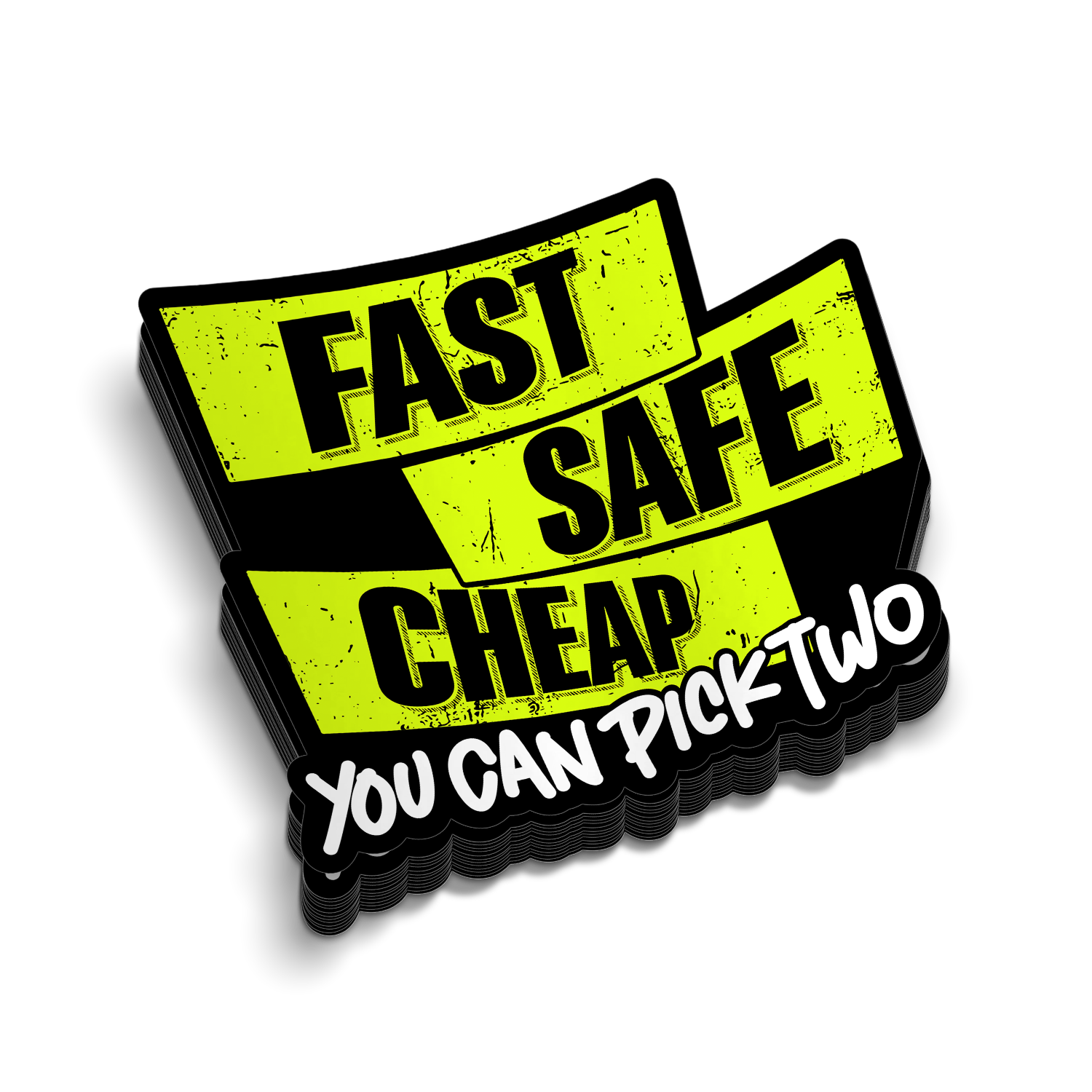 Fast Safe Cheap - Hard Hat Decal
