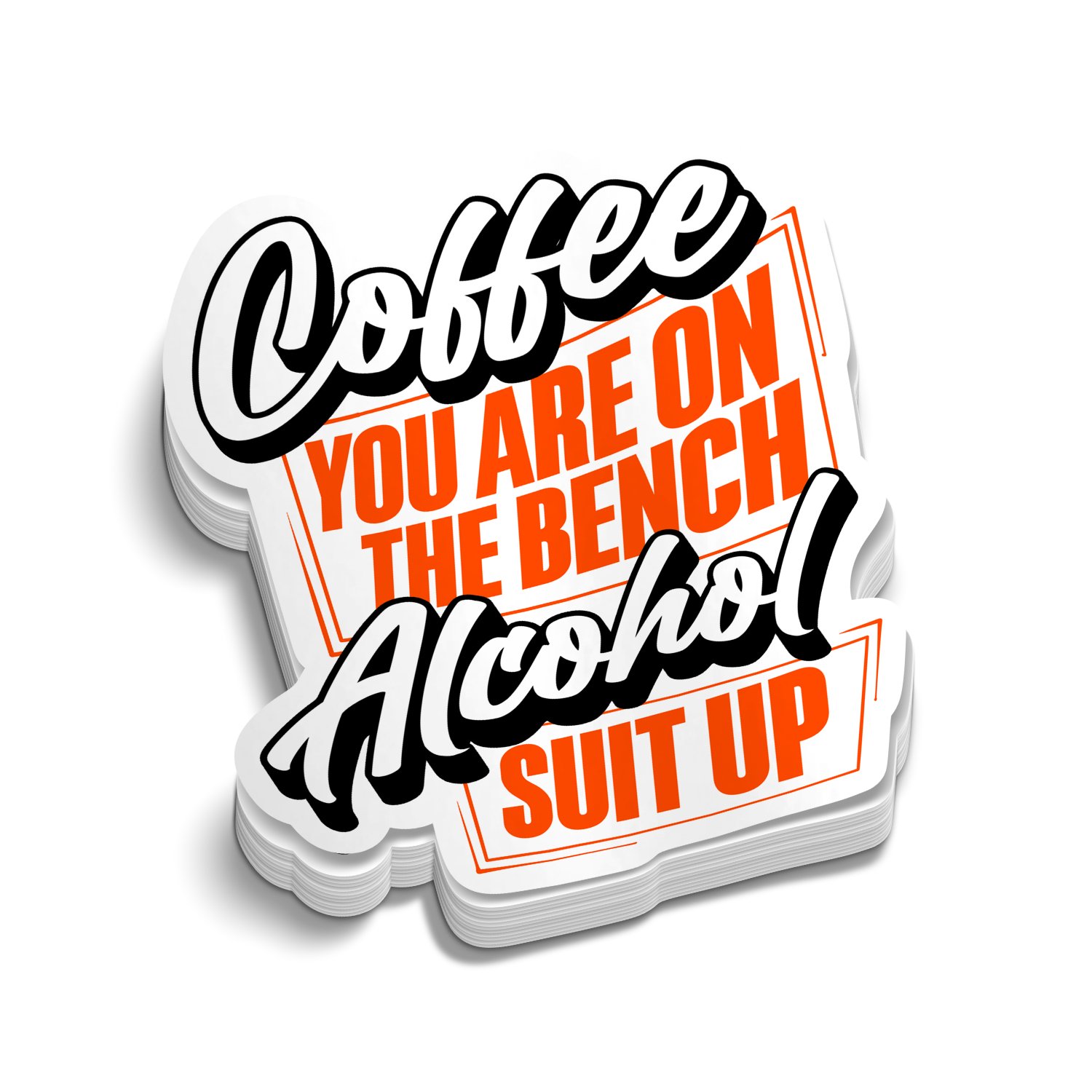 Coffee On Bench - Hard Hat Decal