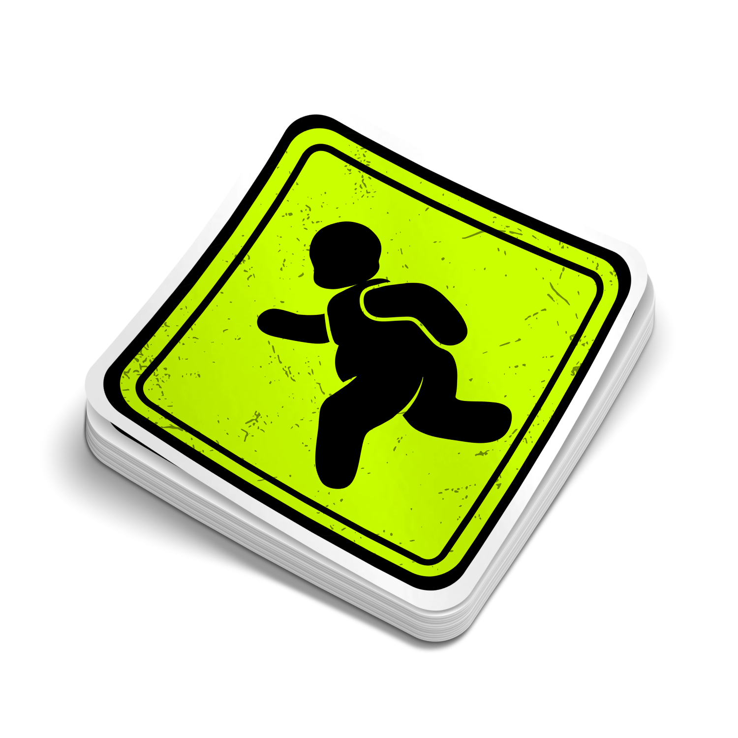 Fat Guy Crossing - Hard Hat Decal