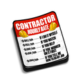Contractor Rate - Hard Hat Decal