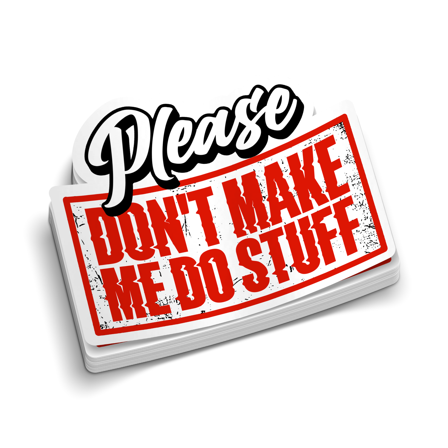 Make Me Do Stuff - Hard Hat Decal