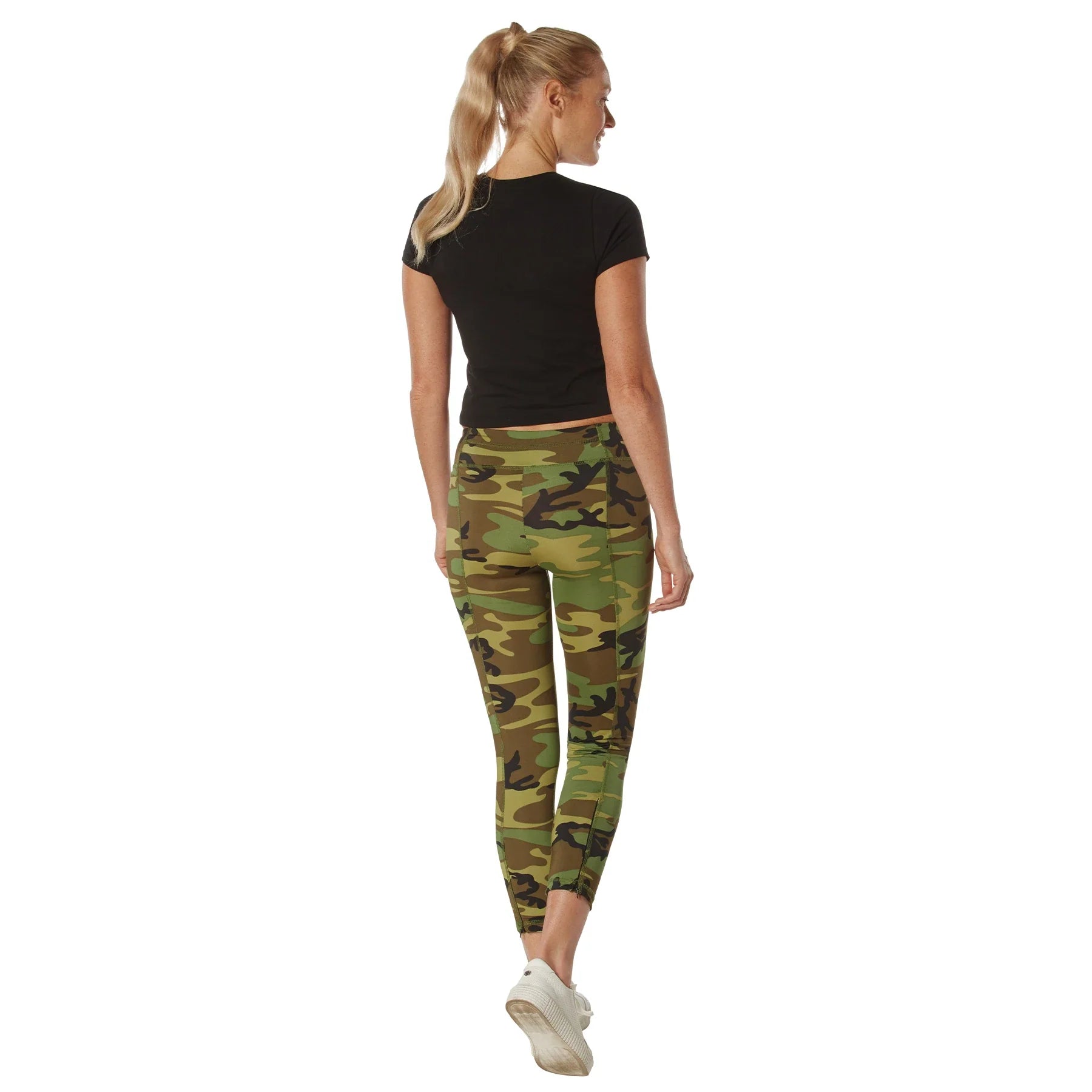 Women's Woodland Camo Performance Workout Leggings – High-Performance Camouflage Leggings