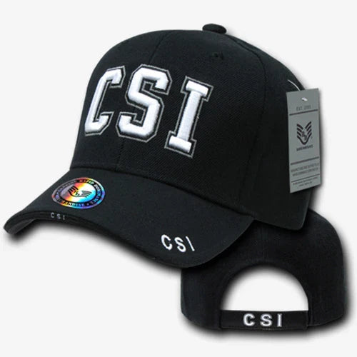Deluxe Law Enforcement Caps - CSI - Black