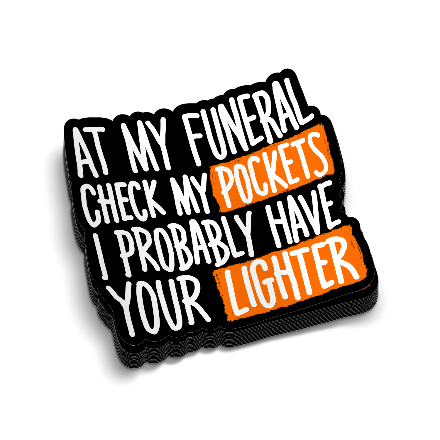 Funeral Lighter - Hard Hat Decal