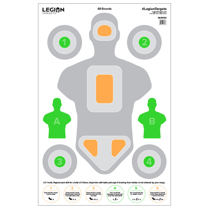 48 Rounds Torso Target (25 Count) - Starting at $1.75/Target
