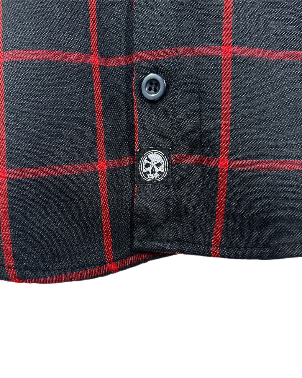 The "Nightmare" Black & Red Flannel (Hidden Snap Collars)