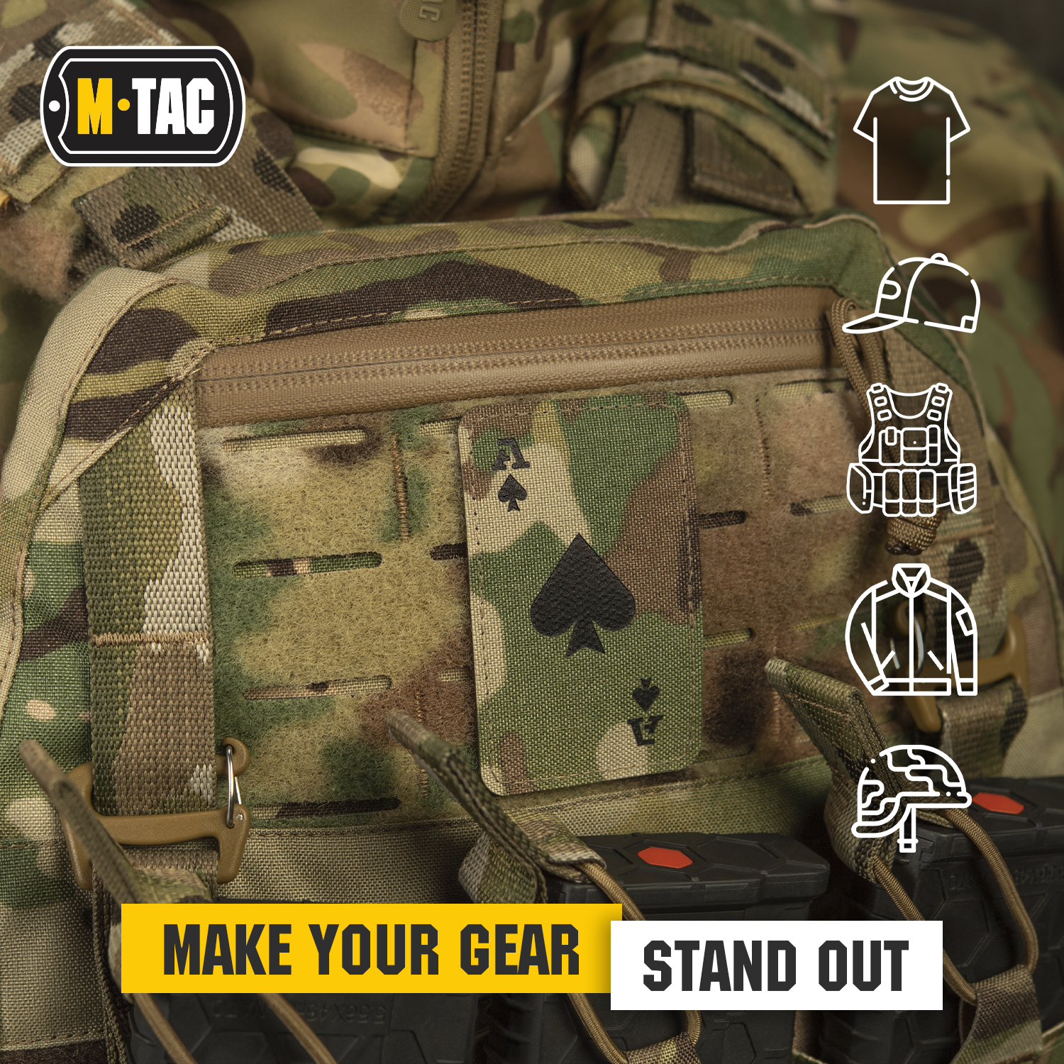 M-Tac patch Ace of Spades Laser Cut - (Set of 2)