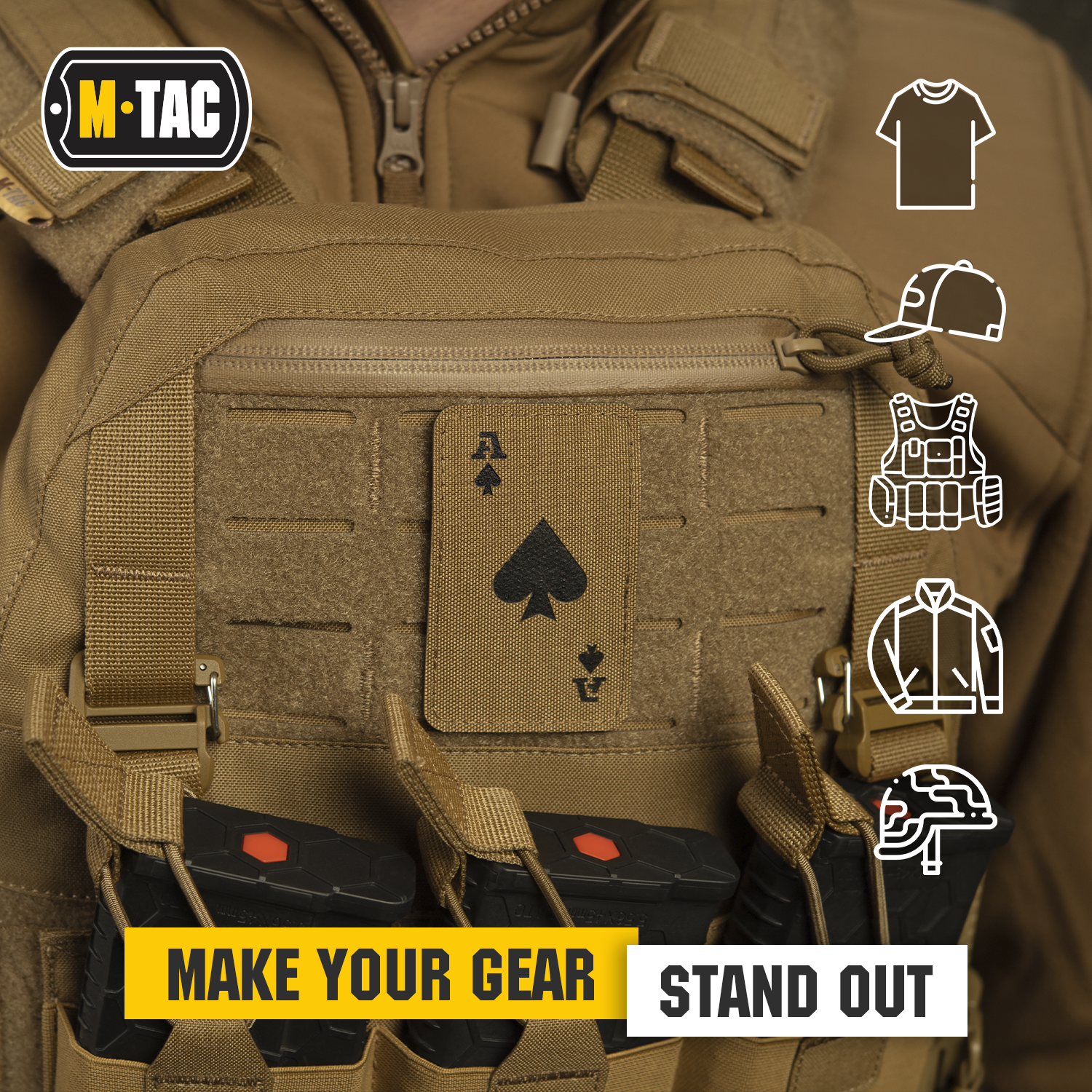 M-Tac patch Ace of Spades Laser Cut - (Set of 2)