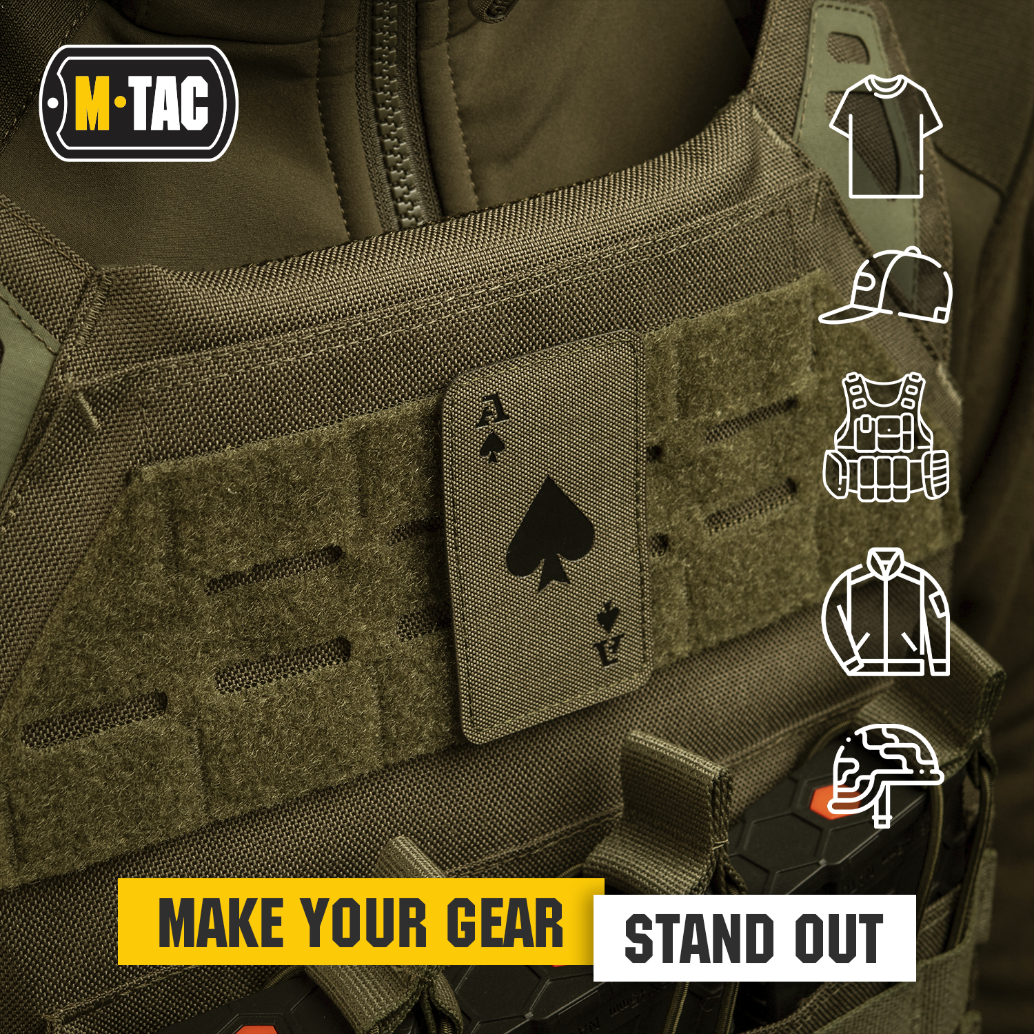 M-Tac patch Ace of Spades Laser Cut - (Set of 2)