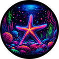 STICKER - Starfish - Amp Up Your Wardrobe with an Trippy, Eye-Catching Fluorescent Thread Magic - 4"
