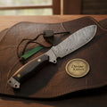 Bushcraft Survival Knife with Ferro Rod, G10 Handle and Exposed Full Tang Pommel
