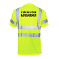 Four Languages - Reflective Safety T-Shirt