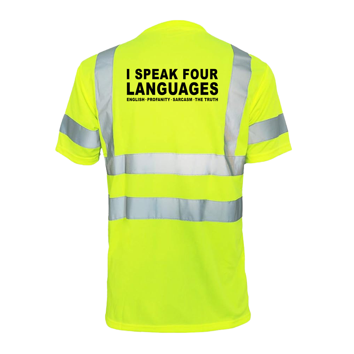 Four Languages - Reflective Safety T-Shirt