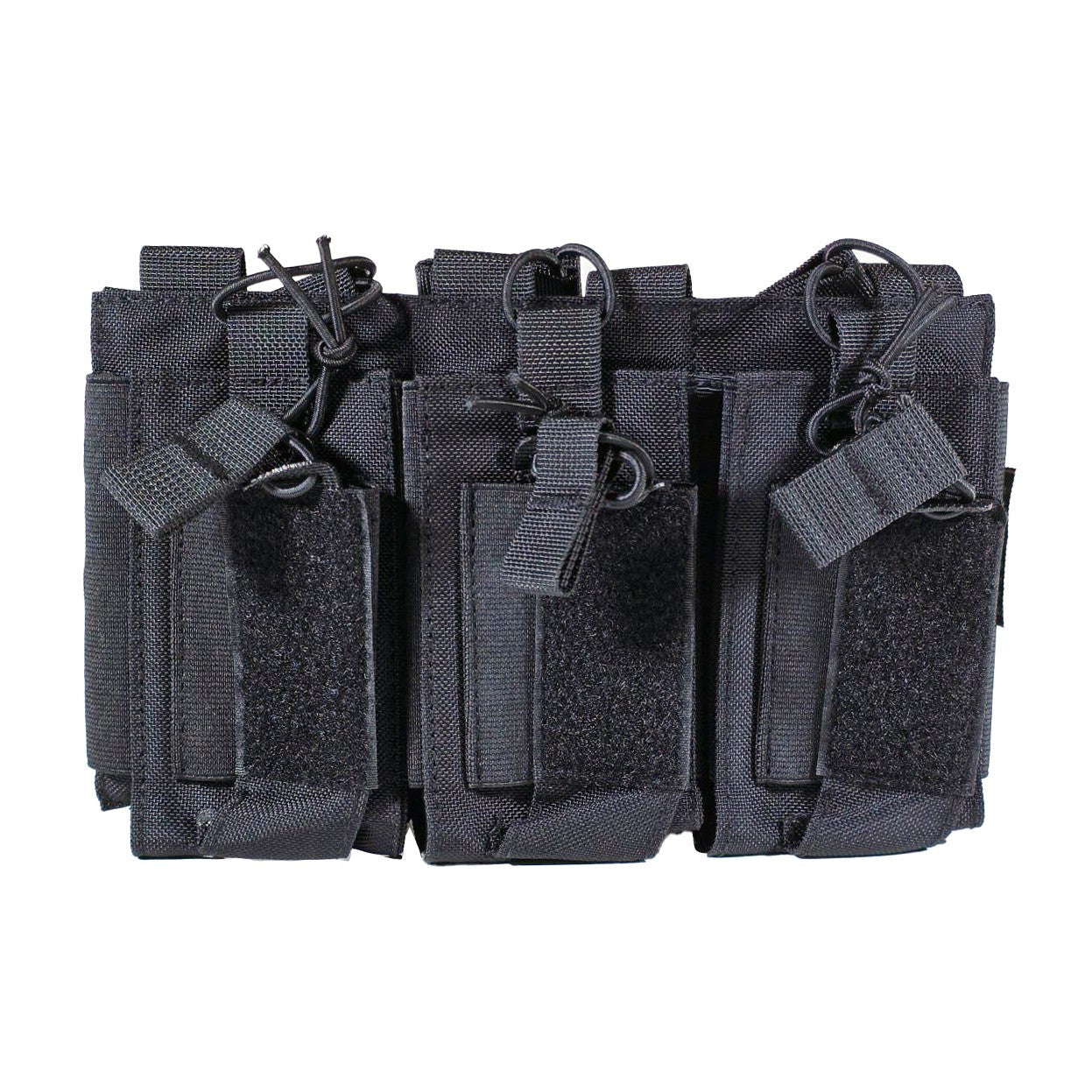 MUCTAC Kangaroo Triple Mag Pouch MOLLE 5.56 & 9mm 1000D Nylon Ranger Green