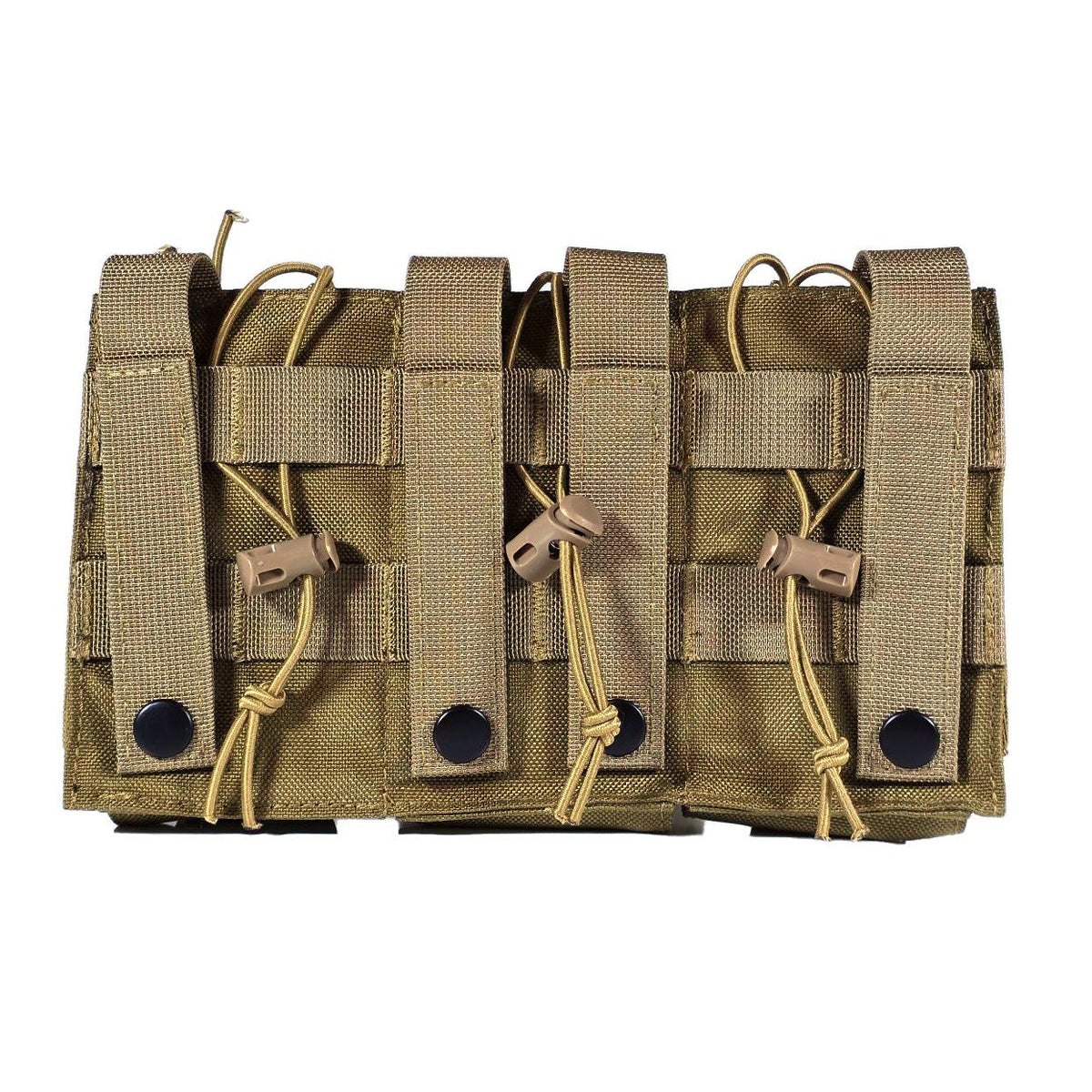 MUCTAC Kangaroo Triple Mag Pouch MOLLE 5.56 & 9mm 1000D Nylon Coyote