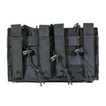 MUCTAC Kangaroo Triple Mag Pouch MOLLE 5.56 & 9mm 1000D Nylon Black