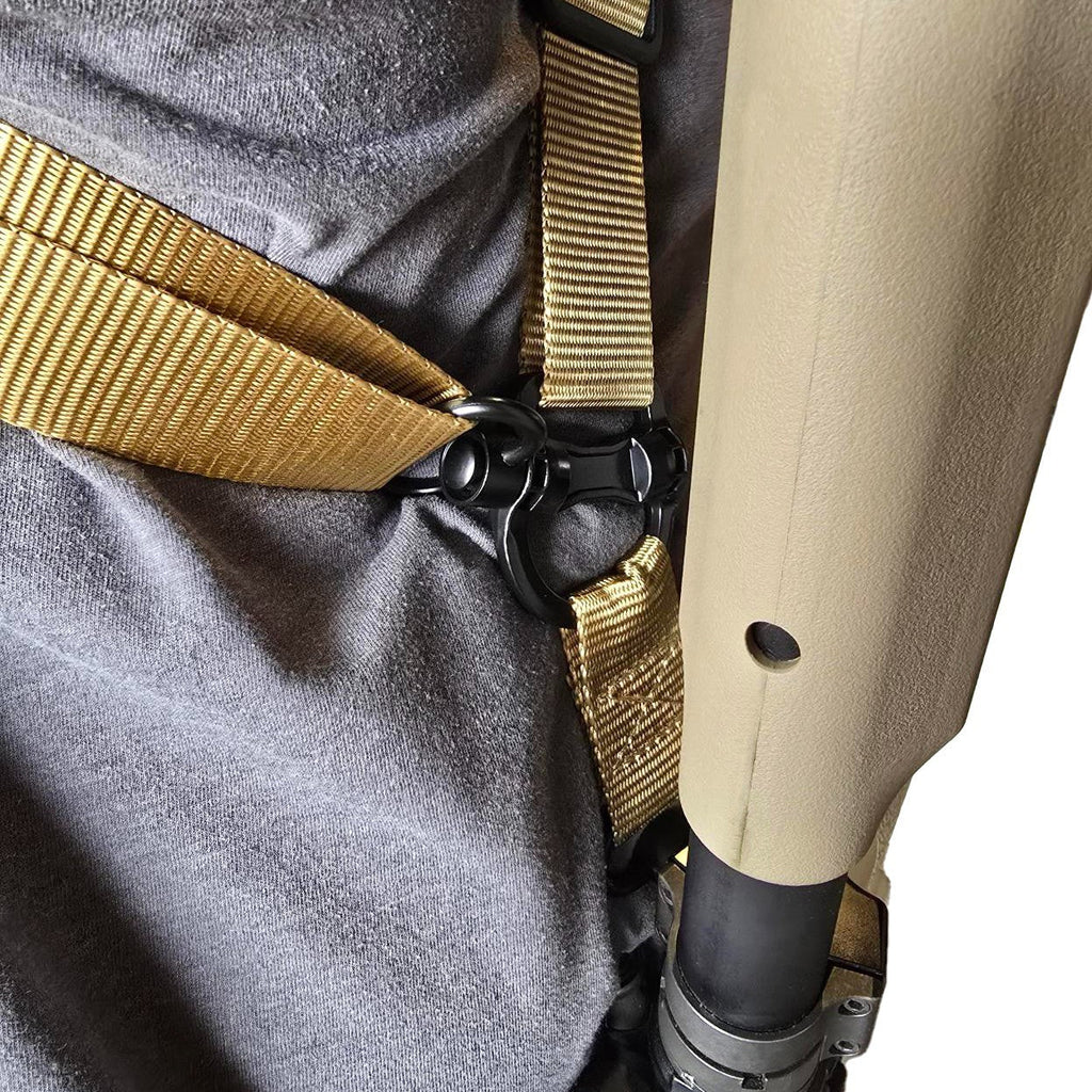 MUCTAC Elite Convertible 2 to 1 Point Rifle Sling QD Swivels 1000D Nylon