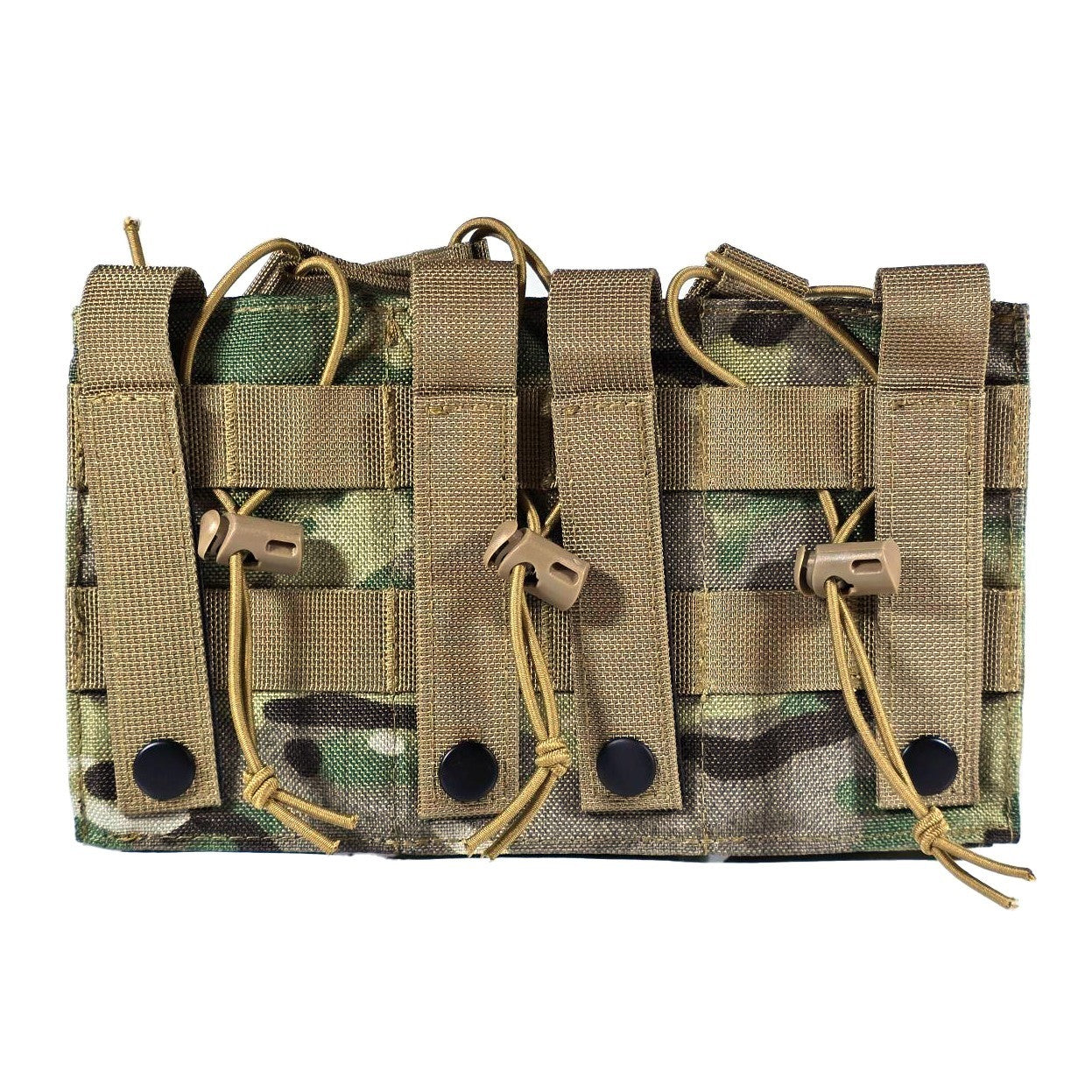 MUCTAC Kangaroo Triple Mag Pouch MOLLE 5.56 & 9mm 1000D Nylon Coyote