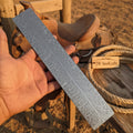 Feather Pattern Damascus Billet with Broad Etched Face