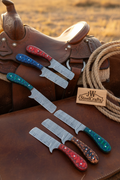 Glitterstone Ranch Bull Knife Set 8.5" Handmade Set of 6