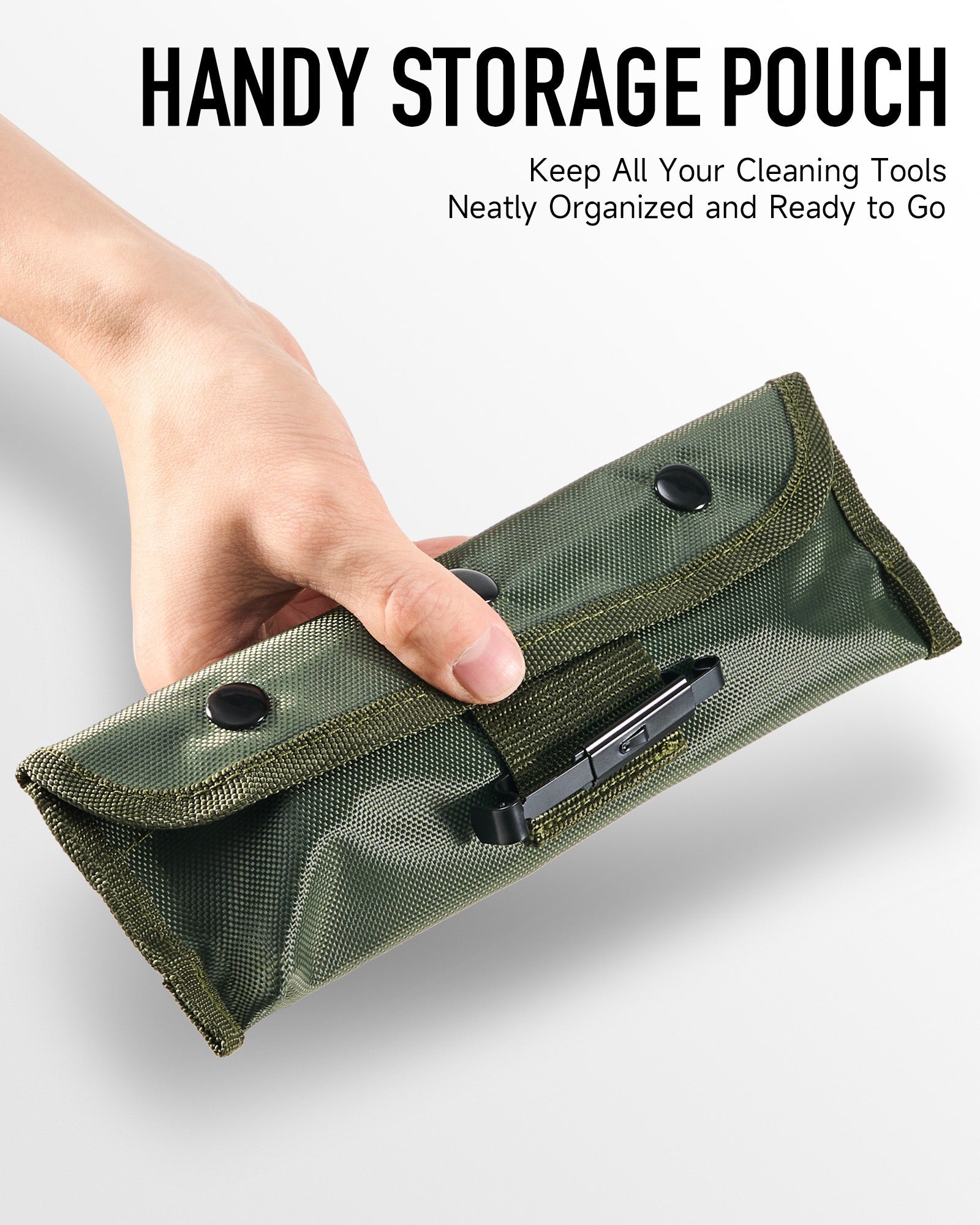 Rifle Cleaning Kit with 35.8 x 12 in Cleaning Mat Brushes Cleaning Rods Patch Canvas Pouch