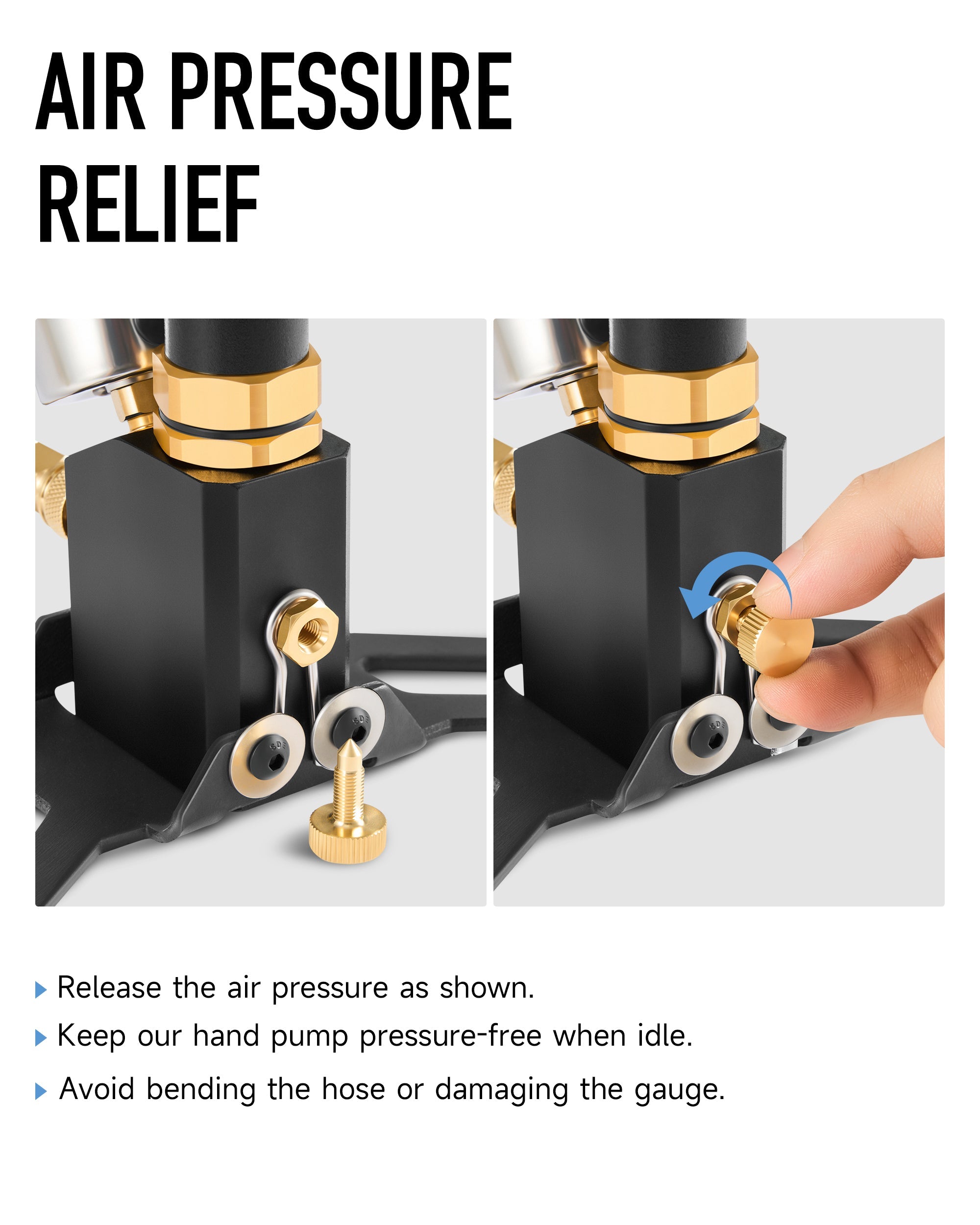 PCP Hand Air Pump 4500 psi High Pressure Hand Pump with Oil Moisture Filter Pressure Gauge