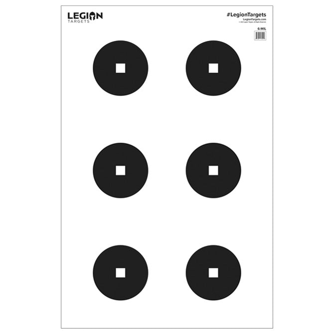 6 Circle Military Training Target (25 Count) - Starting at $1.75/Target
