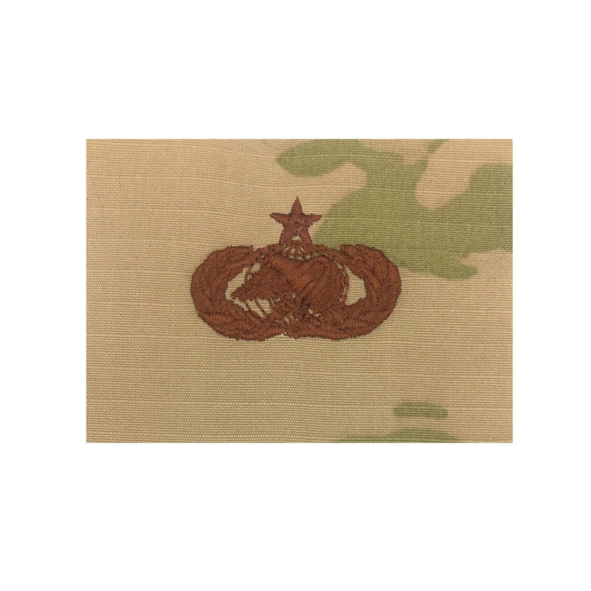 US Air Force Supply and Fuels Senior OCP Spice Brown Badge