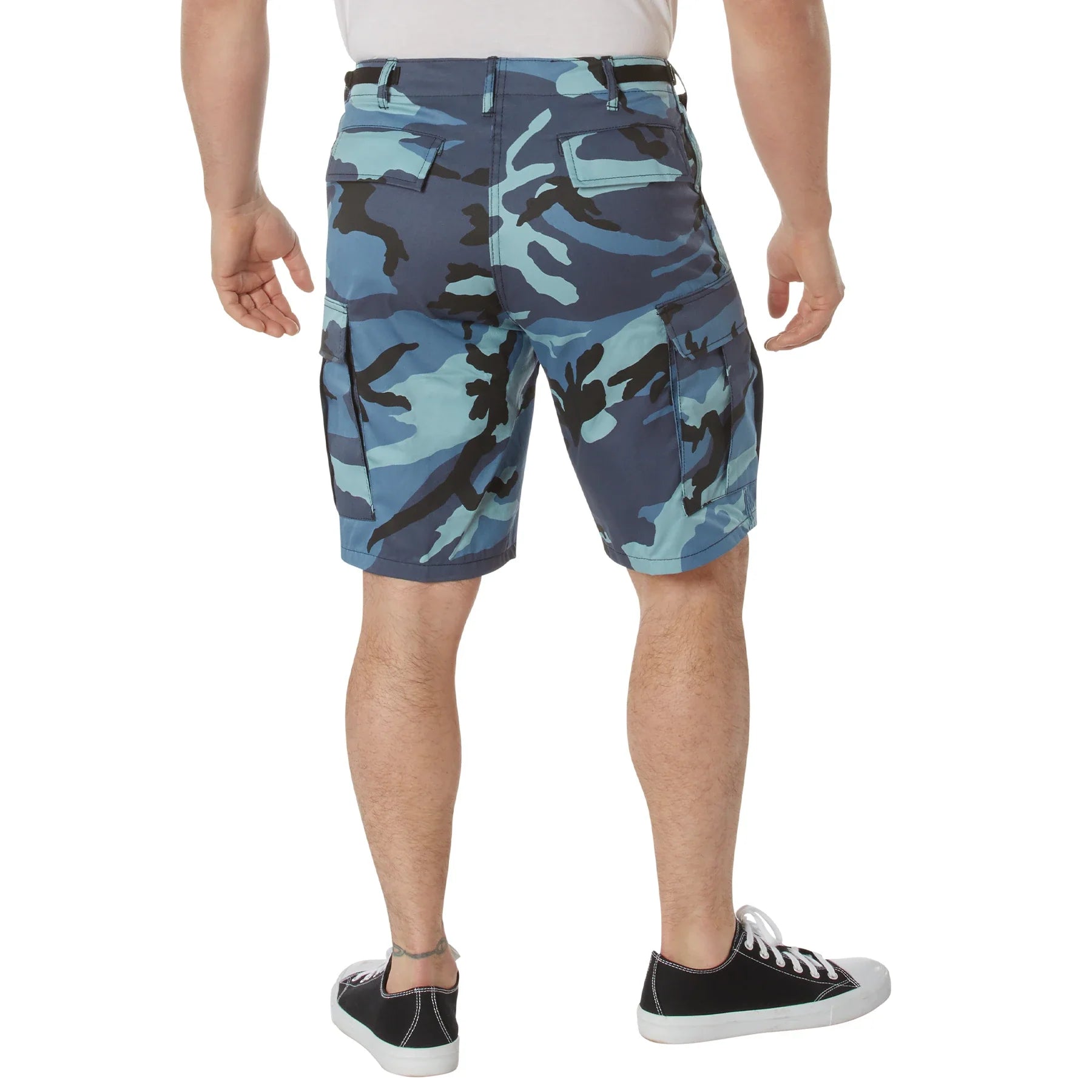 BDU Shorts - Sky Blue Camo - Poly/Cotton