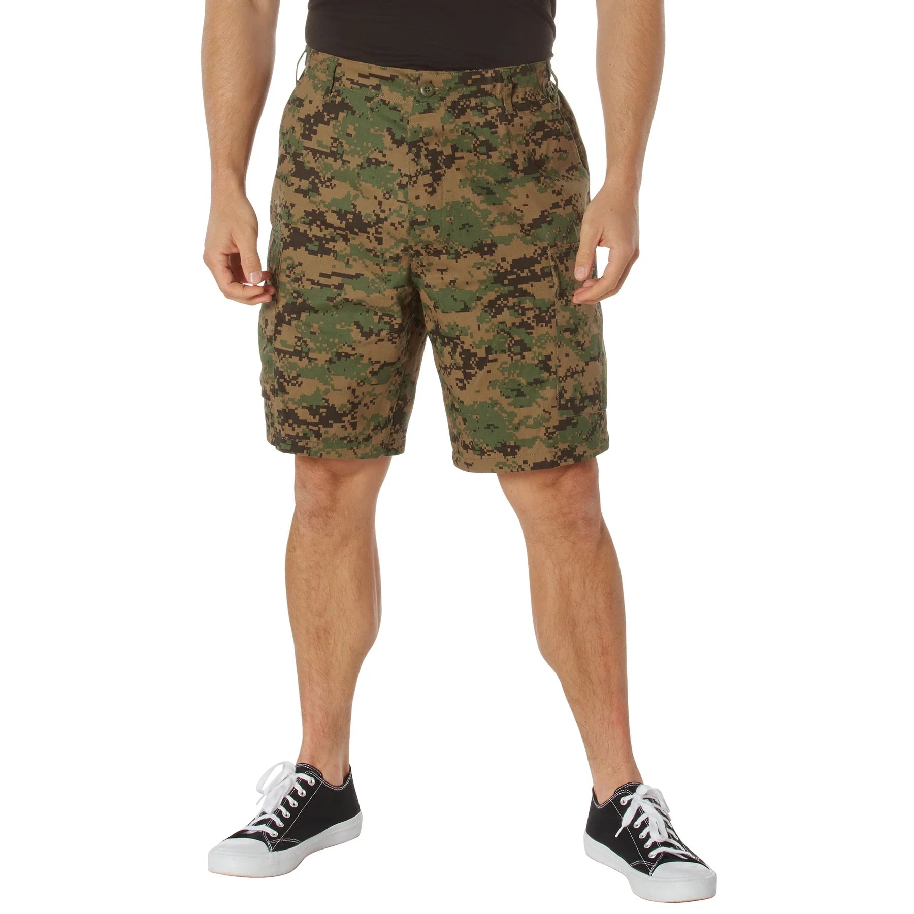 BDU Shorts - Woodland Digital Camo - Poly/Cotton