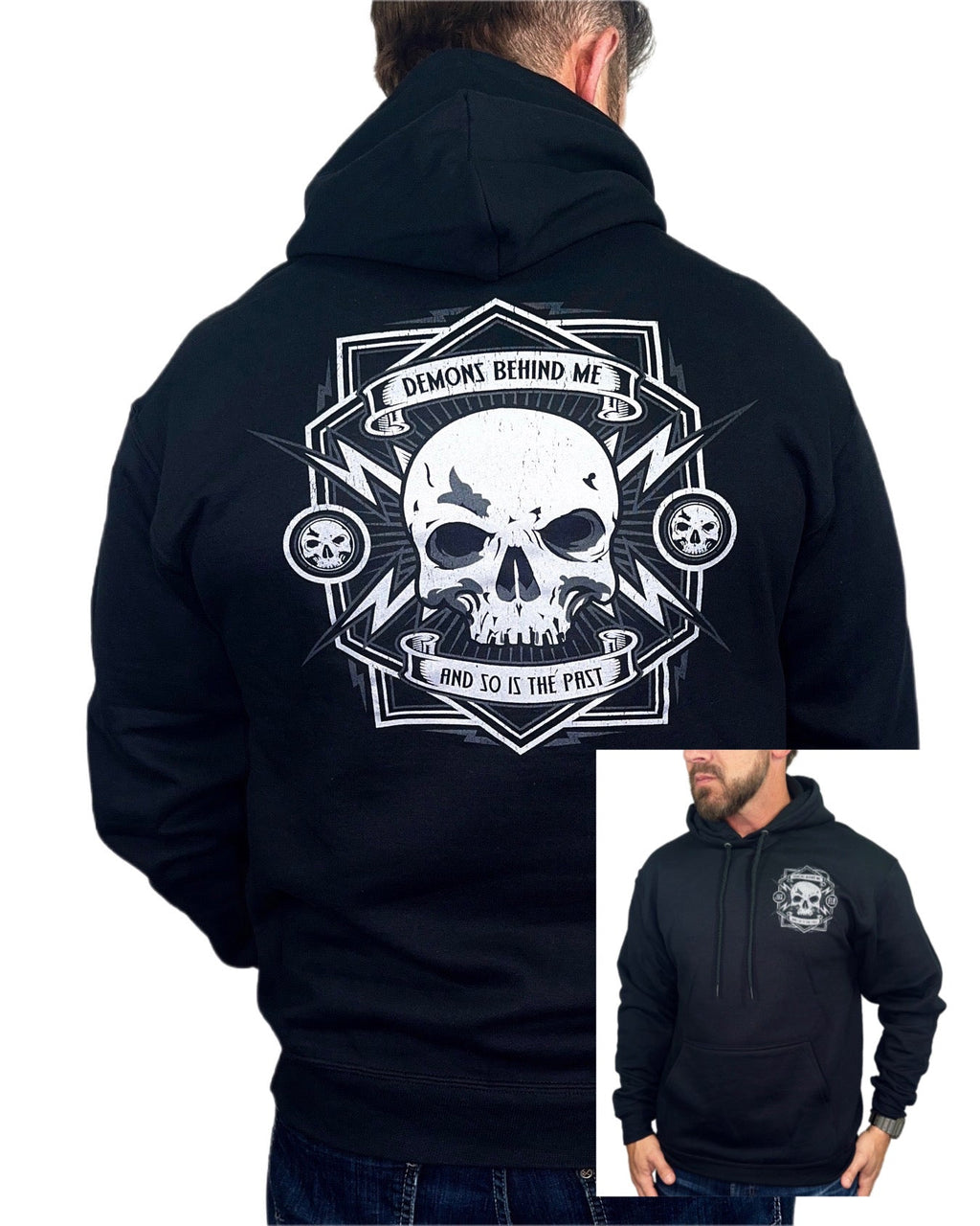 Closeout -Electric Head Unisex Black Hoodie