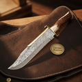 Dundee Crown Stag Damascus Bowie Knife with Natural Crown