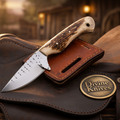 Stag Horn Farrier Rasp Skinner Knife for Daily Hunting Field Use