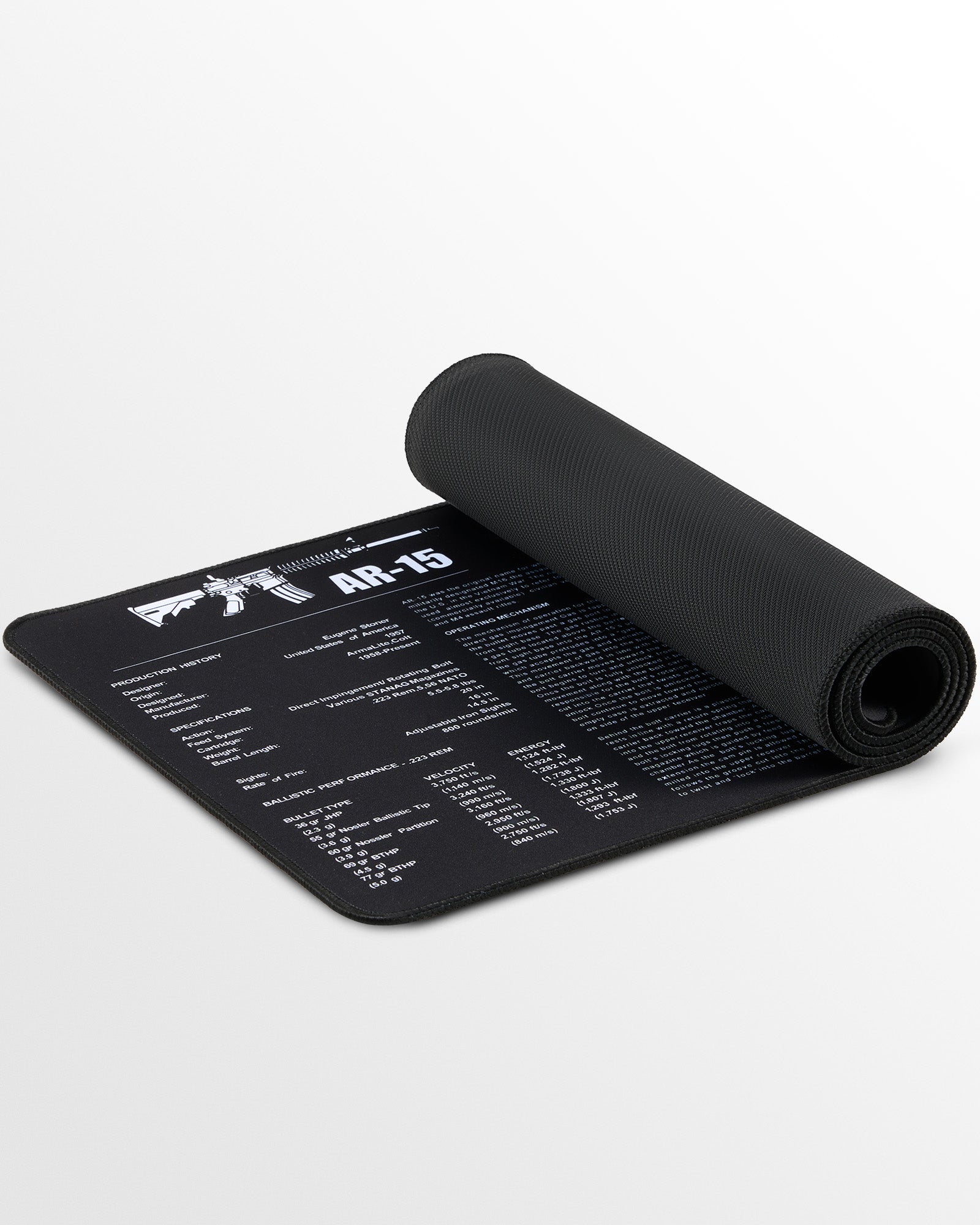 Rifle Cleaning Kit with 35.8 x 12 in Cleaning Mat Brushes Cleaning Rods Patch Canvas Pouch