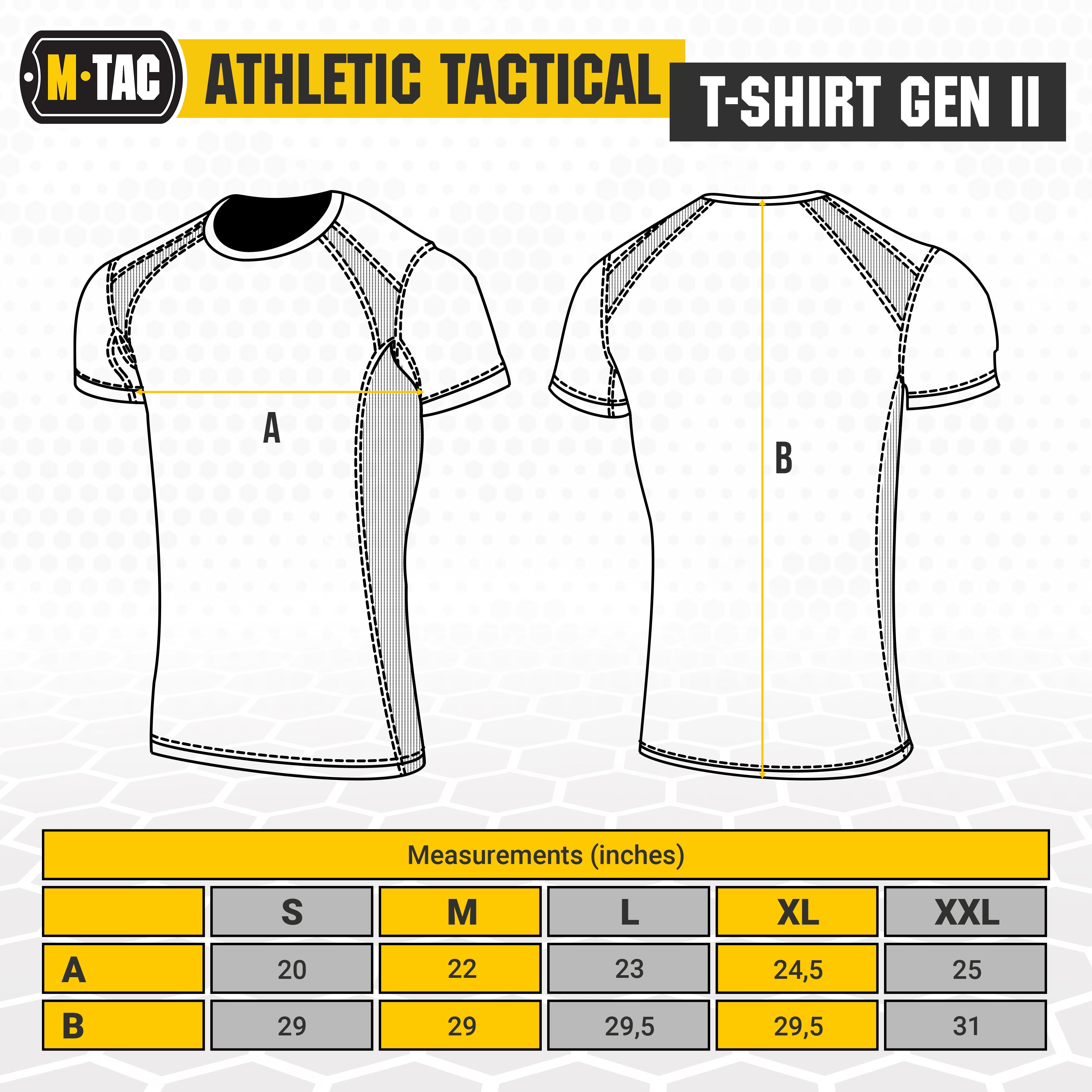 M-Tac T-Shirt Athletic Tactical Gen II with Loop Panels (Set of 3)