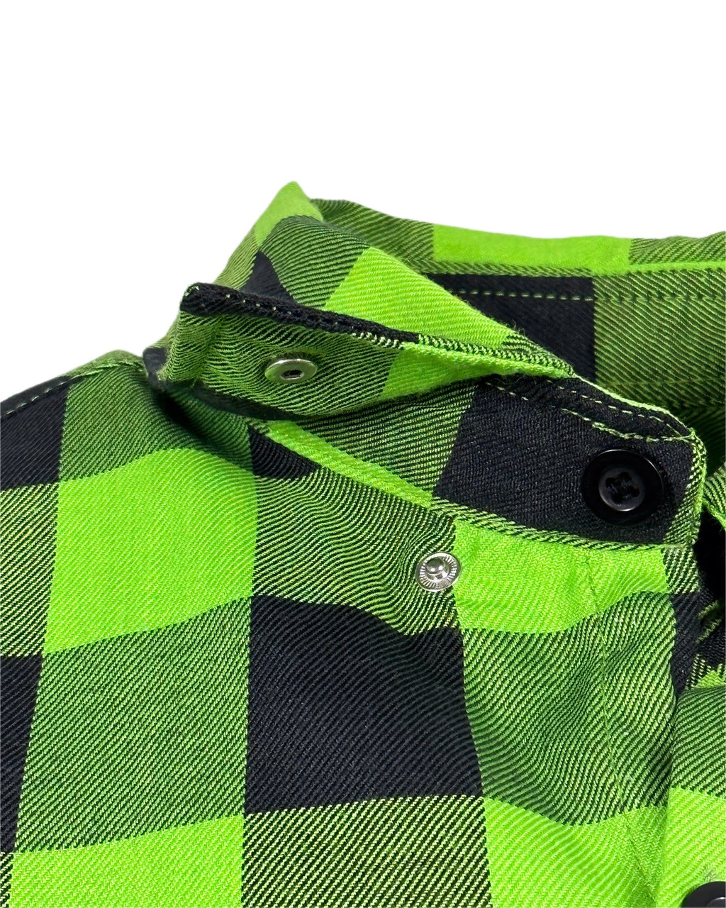 The "Incredible H" Green & Black Flannel (Hidden Snap Collars)