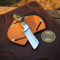 Camo Resin Rasp Bull Cutter Knife with Broad Fixed Blade