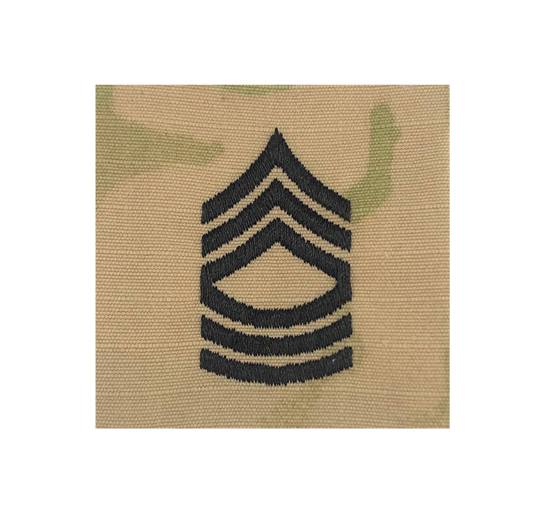 U.S. Army E8 Master Sergeant OCP 2x2 Sew-On Rank For Shirt,Jacket,Coat