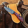 Old Glory Chevron Hunting Knife 8" Handmade Hammered Finish with Resin Handle