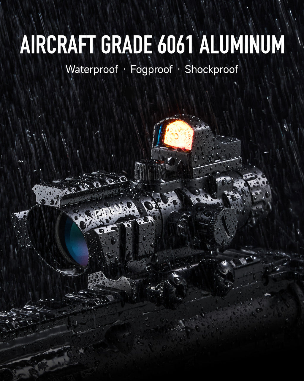 4x32 Tactical Rifle Scope with 3MOA Red Dot Sight Combo for 20mm Picatinny Rails