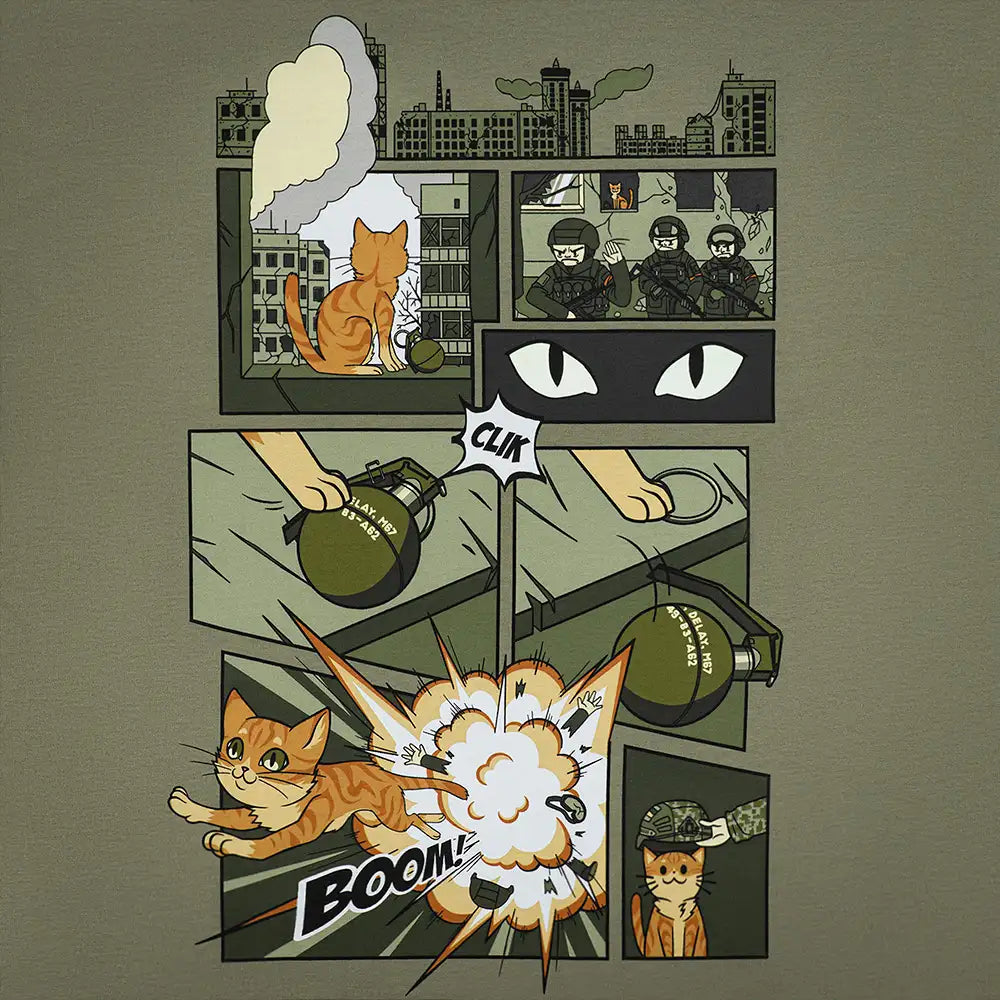 M-Tac T-Shirt Orange Cat Cotton Hard