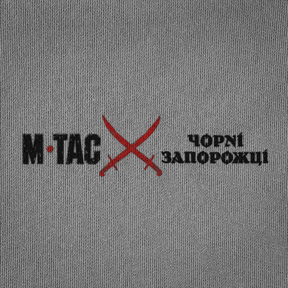 M-Tac Hoodie Black Zaporizhzhian Cossacks Cotton Hard