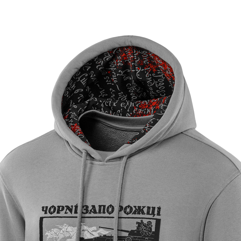M-Tac Hoodie Black Zaporizhzhian Cossacks Cotton Hard