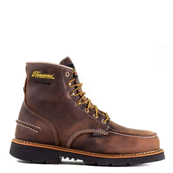 Thorogood MOC TOE 1957 Series – Waterproof Safety Toe – 6″ Crazyhorse – Maxwear90™