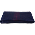 Red-Striped Navy Blue Wool Blanket 70% Wool/30% Synthetic
