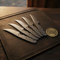 Damascus Skinner Blade Blank Set for Custom Knife Making