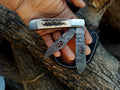 Jigged Stag Trapper Folding Knife for Collectors and Everyday Use